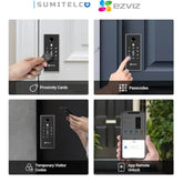 Cerradura digital EZVIZ DL04 PRO (CS-DL04-R100-WP-GR)